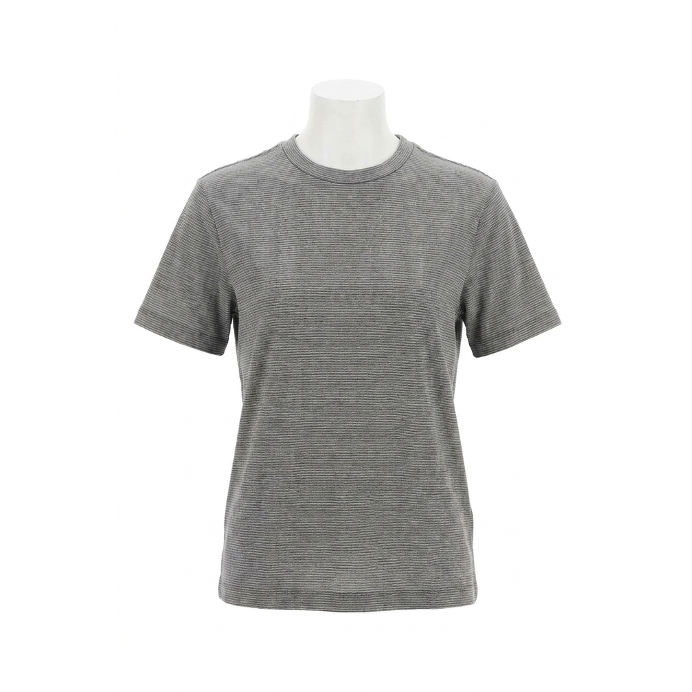 NEW ISABEL MARANT women's zewel striped linen short sleeve in black/white